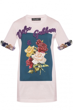T-shirt z dekoracyjnymi aplikacjami, zdjęcie 1 T-shirt z dekoracyjnymi aplikacjami od Dolce & Gabbana
